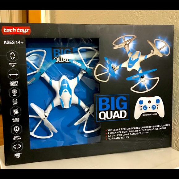 Big Quad Tech Toyz Toys Tech Toyz Big Quad Wireless Quadcopter Helicopter Poshmark